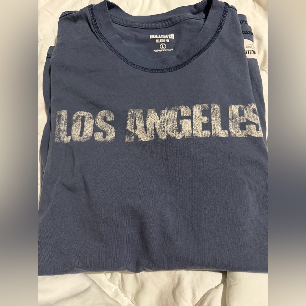 Hollister Navy Relaxed Fit Tee